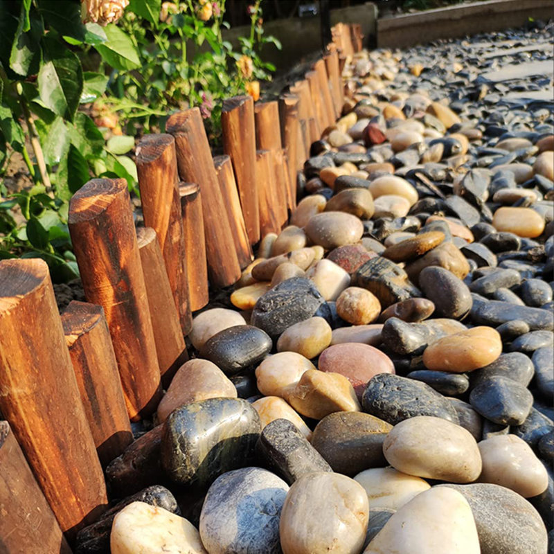 5 lb de roches naturelles de rivière de 1 à 2 pouces, galets décoratifs polis pour le drainage des plantes, l'aménagement paysager et les projets d'artisanat, pierres de jardin polyvalentes