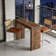 Table de salle à manger élégante en noyer avec rangement, design moderne pour la maison