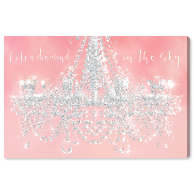 «Dramatic Entrance Sky Diamond», art mural sur toile gris Glam Glam pour chambre à coucher