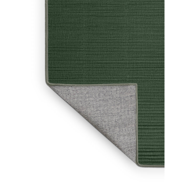 Machine Washable Solid Green Area Rug, Round 6'