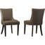 Chaise rembourrée en cuire véritable Cutler