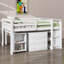 Lit mezzanine double avec armoire intégrée, tablettes, bureau mobile et lit multifonctionnel-2038960233