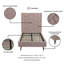 Lit tapissier en velours Crosby-1997054203