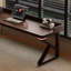 Bureau rectangulaire en bois massif brun noisette-778423506