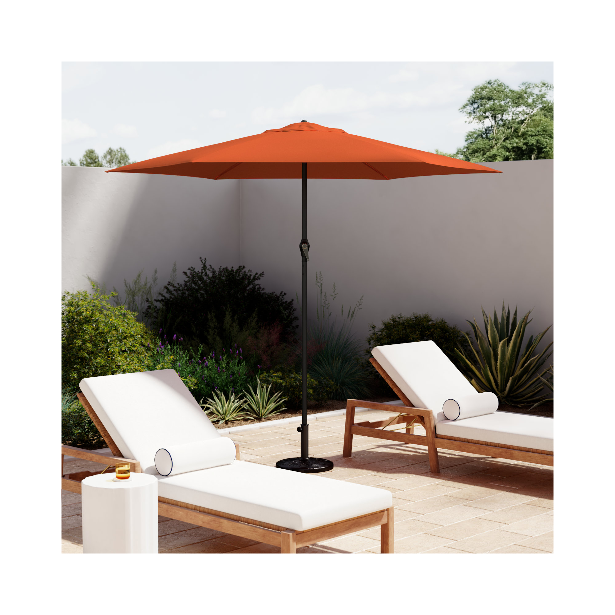 Toscana 108'' Outdoor Umbrella, Tuscan Orange