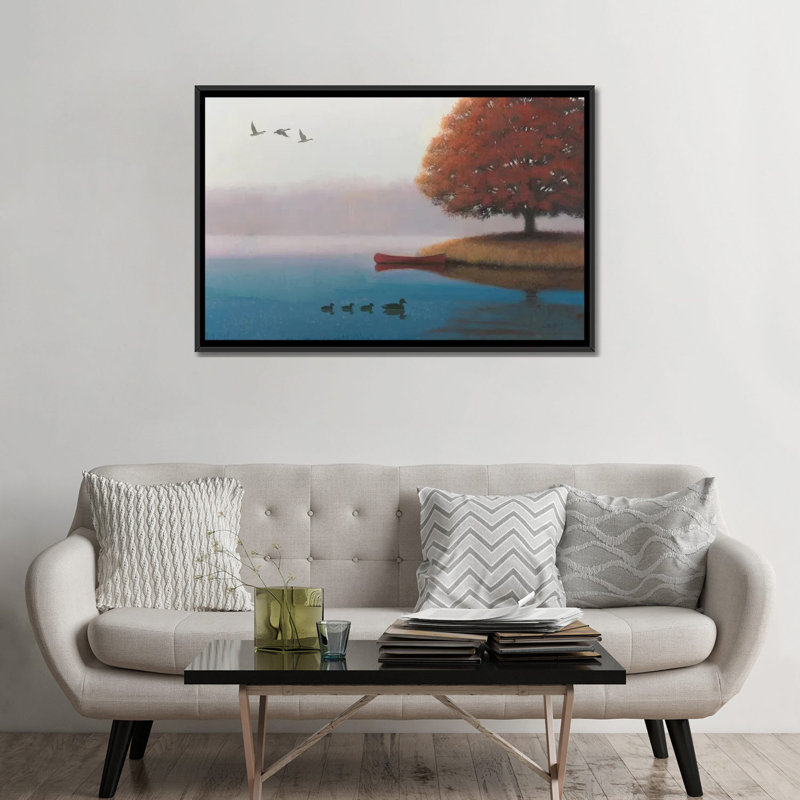 «Early in the Morning», reproduction d'art sur toile tendue, Toile avec cadre noir, Pas de tapis
