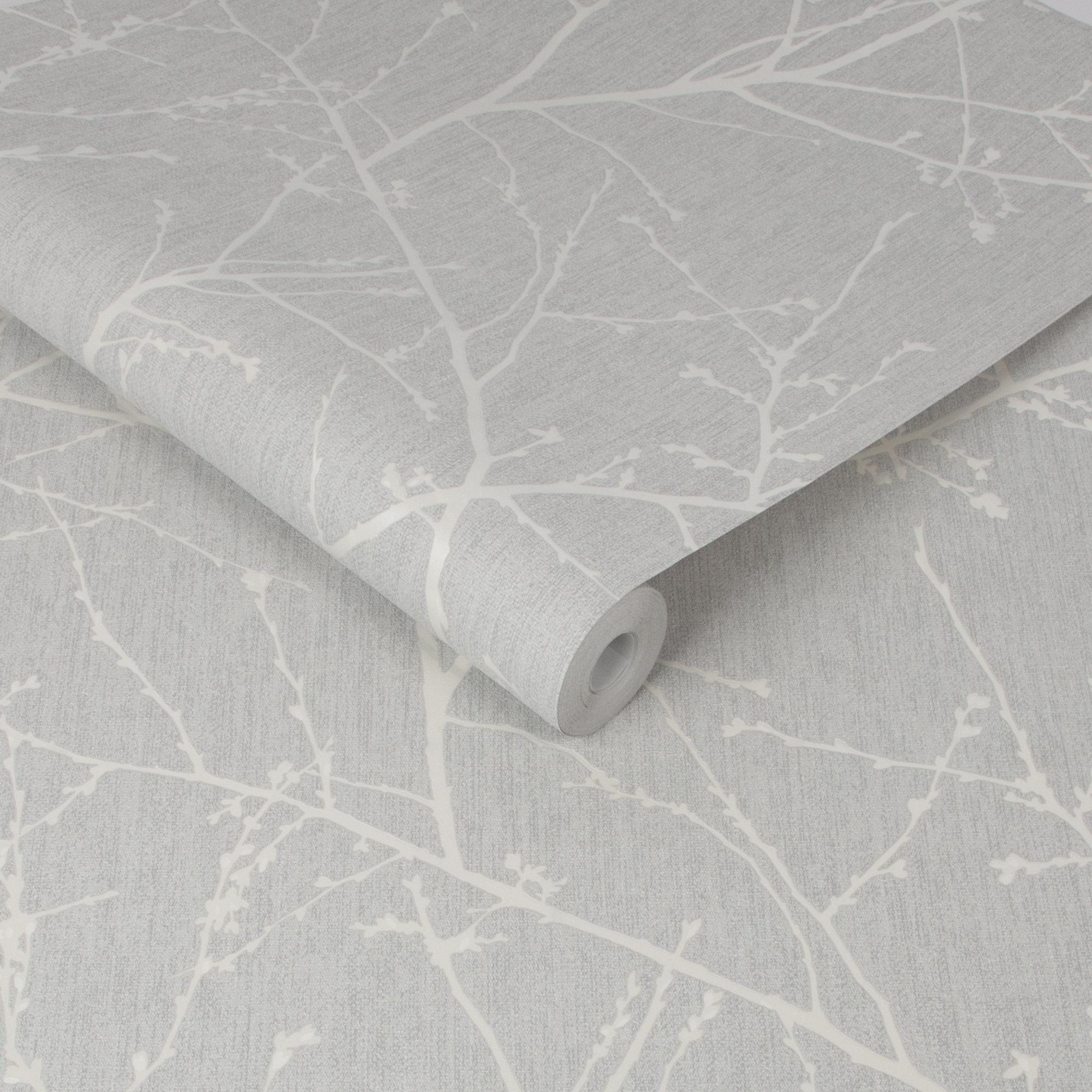 Edmore Modern Floral Wallpaper, Gray