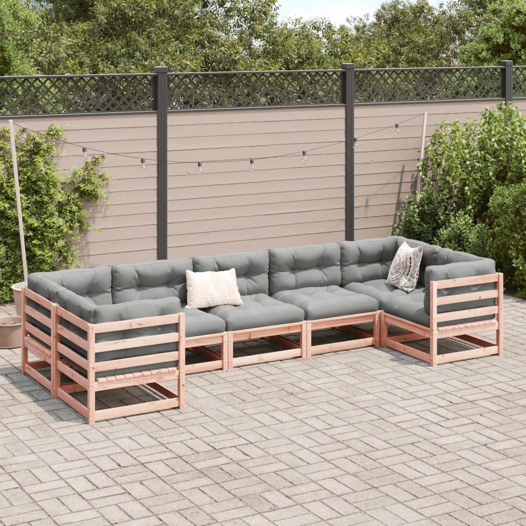 Vidaxl 7-Tlg. Garten-Lounge-Set mit Auflagen Massivholz Kiefer