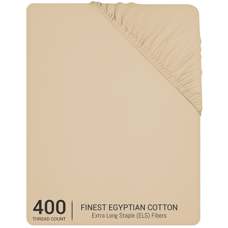 100% Cotton Flatweave Fitted Sheet, Double (4'6)
