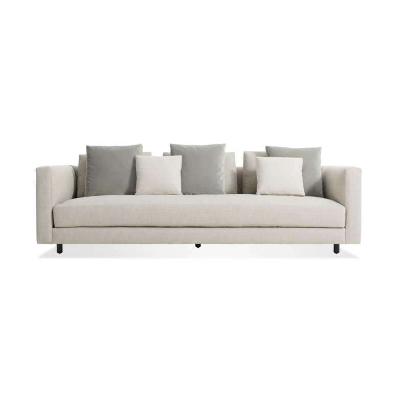 Hands Down Sofa, Tofte Navy Polyester Blend, 35" H x 94" W x 38" D, Camel Velvet/Sanford Navy Polyester Blend
