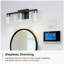 Luminaire de meuble-lavabo moderne à 3 lumières avec verre cristal et température de couleur réglable, applique murale à DEL à intensité variable pour miroir, cuisine, couloir et salon