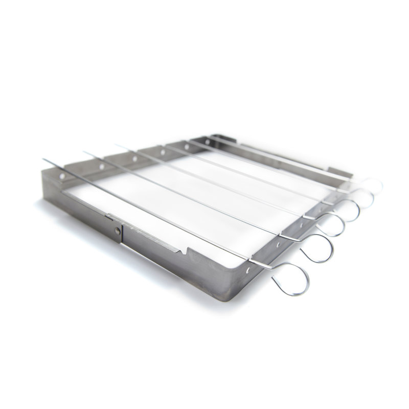 Stainless Steel Folding Kebab Rack with Skewers