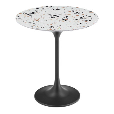 Modway Lippa 20" Round Terrazzo Side Table