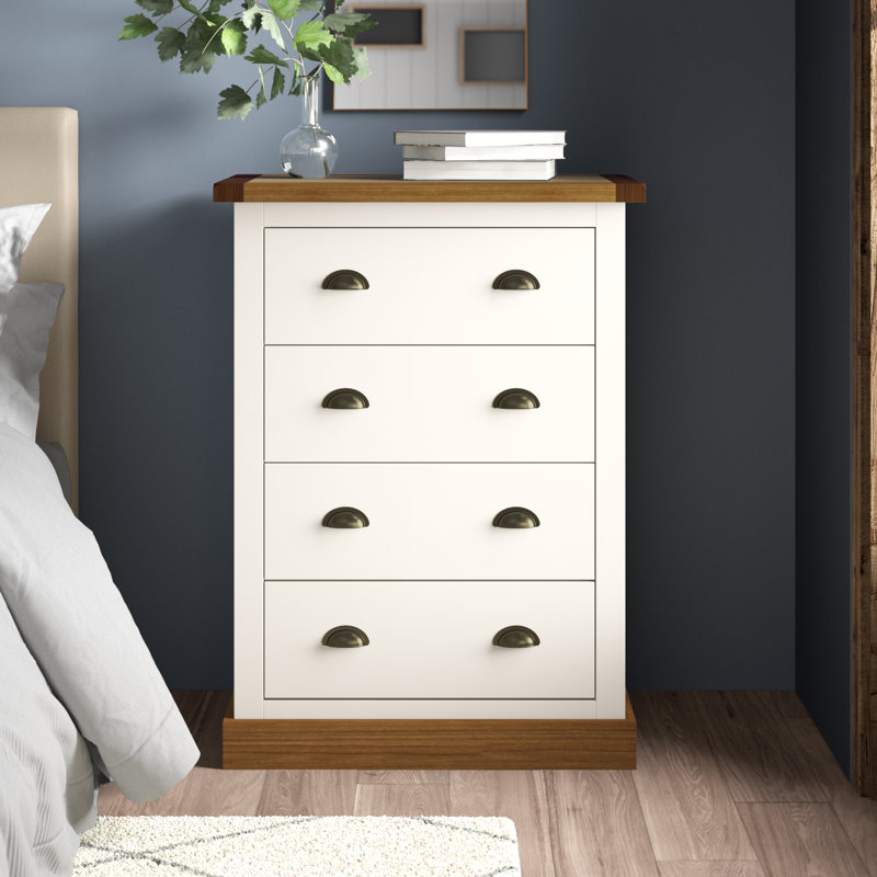 70cm W 4 - Drawer Chest of Drawers, Waxed Oak