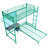 Bunk Bed Twin Over Twin Size With Desk Station L-Shaped Metal Bunk Bed Storage Shelves And Drawers Loft Beds With Safety Guardrail And Ladder For Teen,Green