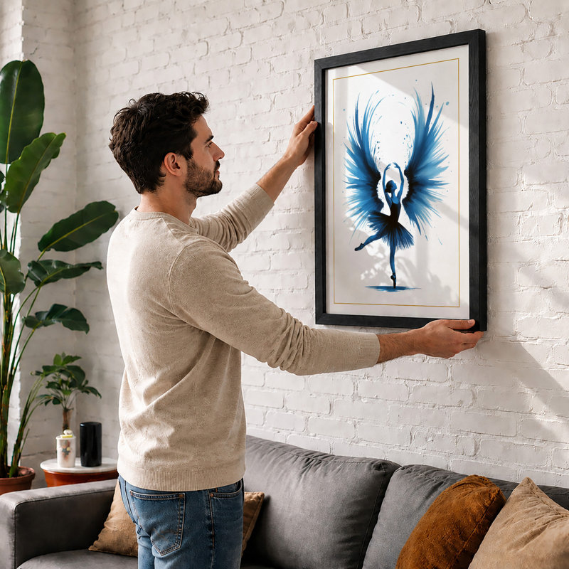Ballet in Motion Modern - Framed Print, A1 - 84.1 x 59.4 cm, Oak