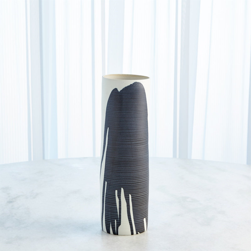 Handmade Porcelain China Table Vase, 15.5" H x 4.75" W x 4.75" D