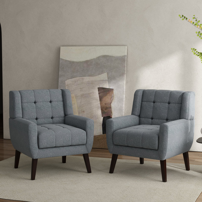 Fauteuil d'appoint Jaqueze, Polyester gris
