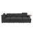 Black Fabric Sectional Sofa With Storage Ottoman