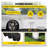 4-Pack HDPE Trench Drain System with Plastic Grate - Heavy Duty Channel Drain for Driveway, Garage & Garden