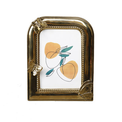 Vargo Brown Ceramic Butterfly Picture Frame