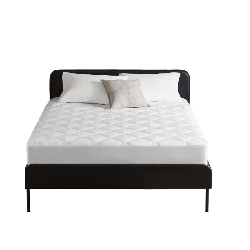Overfilled Deep Pocket White Mattress Pad For Enhanced Comfort And Cool Sleep, King