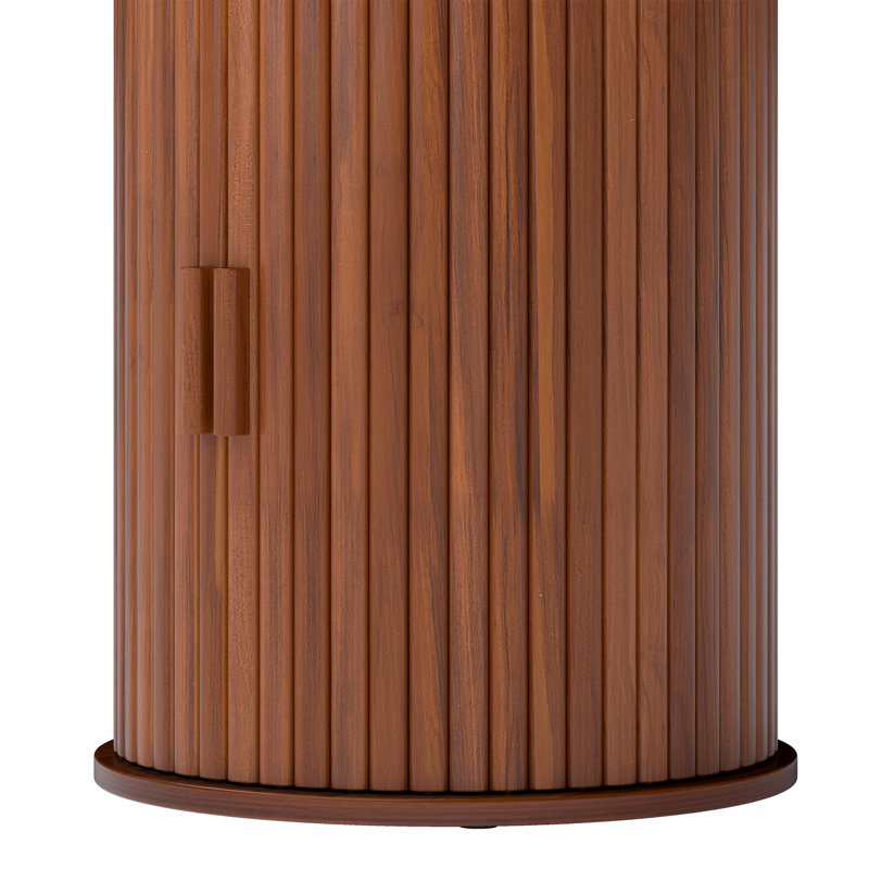 Tray Top Block End Table, Brown