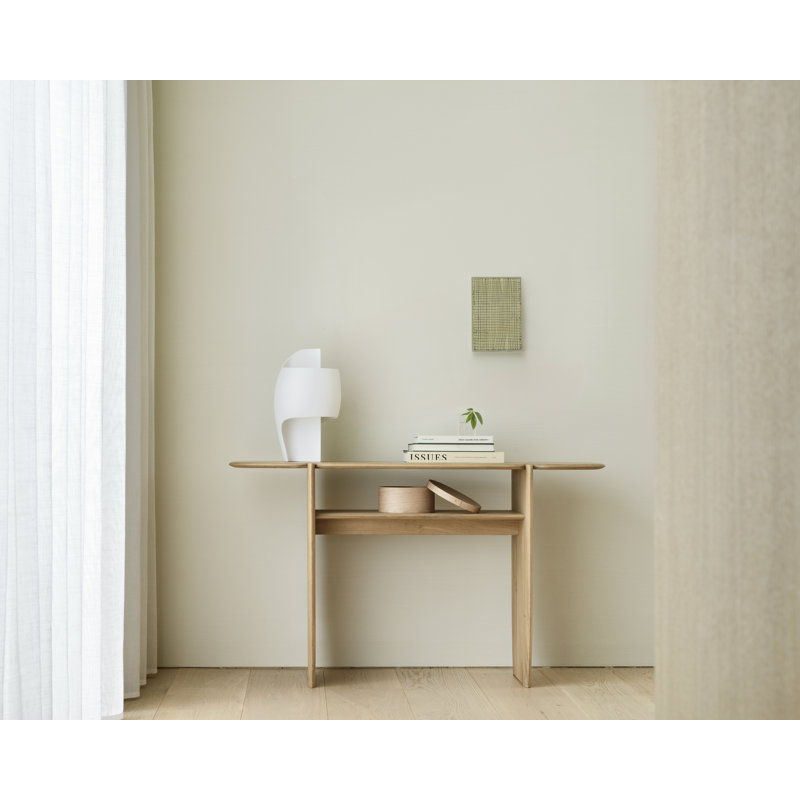 Polished Imperfect 51.2'' W Solid Wood Console Table, 29.5" H x 63" W x 15.5" D, Oak