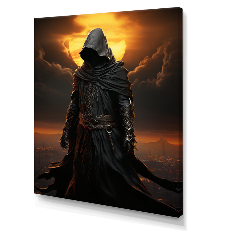 " Hooded Villian I ", 20" H x 12" W x 1" D, Wrapped Canvas