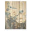 Fleurs dorées et blanches de saison dorées Dream I - Fleurs saisonnières, art sur bois de pin naturel-678595382