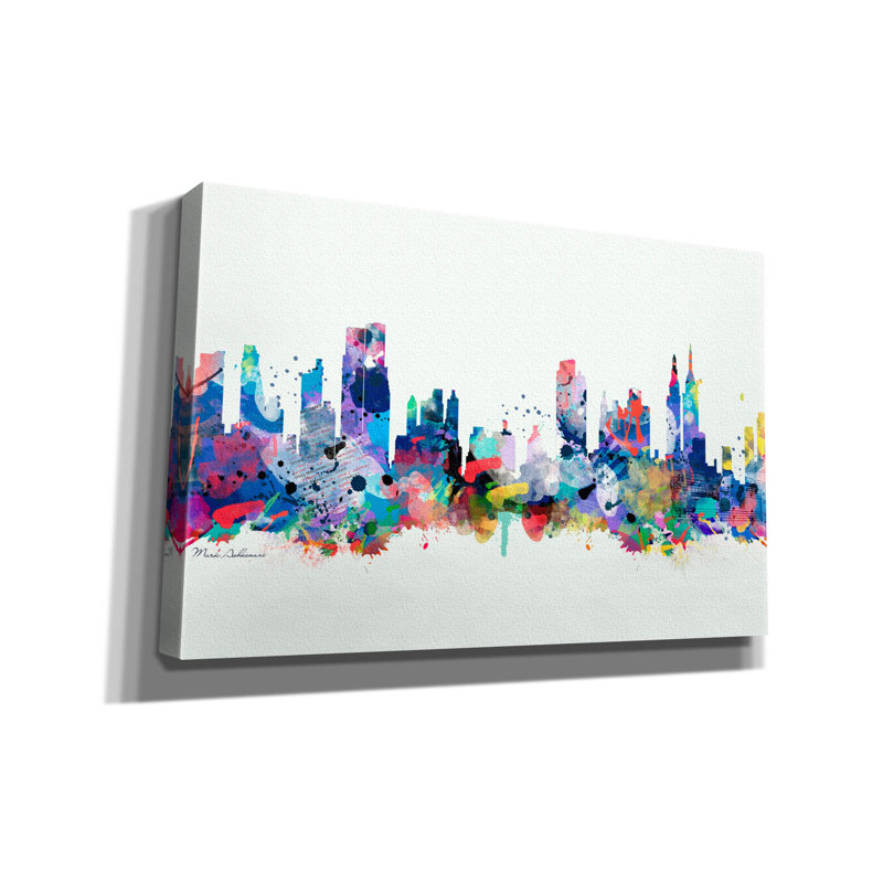 «New York Mark 3» par Mark Ashkenazi, art mural sur toile, H 26 po x l 40 po x P 1,5 po