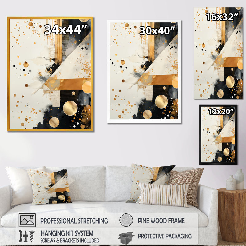 «Grey Sunset Collage I», art mural abstrait, Toile tendue, H 44 po x l 34 po x P 1,5 po