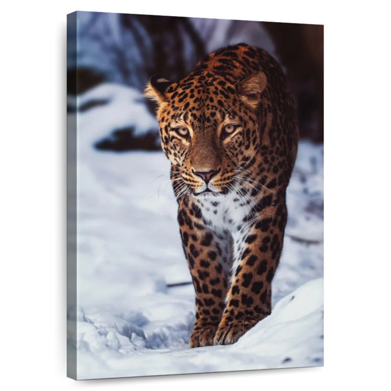 Brampt Winter Leopard, 12" H x 8" W