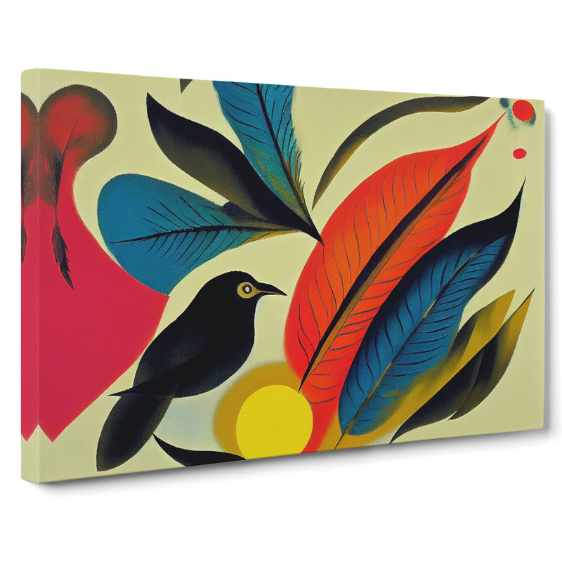 Wonderful Bird Abstract - Wrapped Canvas