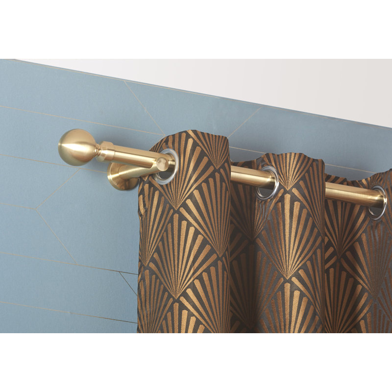 Forsythe Curtain Pole Set, 222cm H x 6.5cm W x 6.5cm D