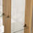 2 Doors Curio Cabinet with Tempered Glass Doors, Curio Cabinets with Mirrored Back Panel and Adjustable Shelves, Lighted Display Cabinet for Home, Office Light Bulb Included-212766043