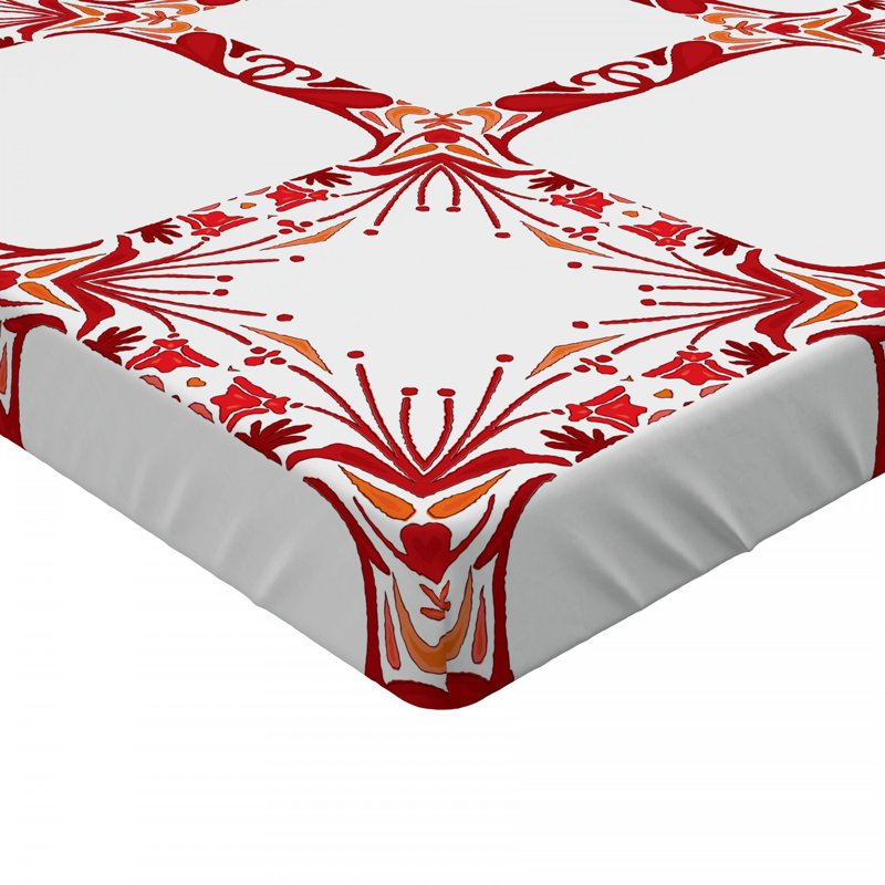 Microfiber Geometric Fitted Sheet, Full Fitted Sheet