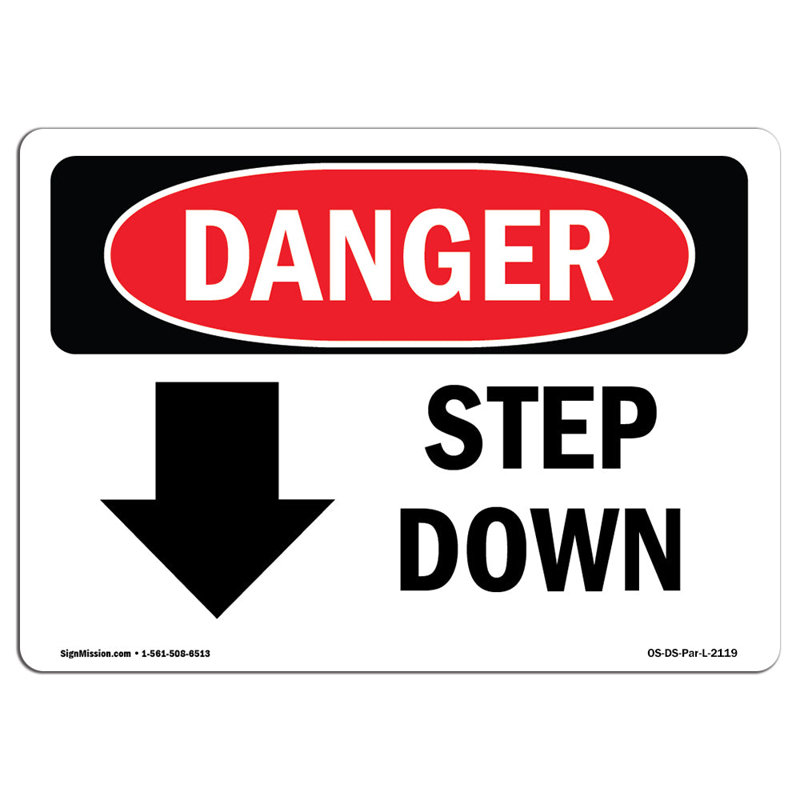 Signe de danger, H 12 po x l 18 po x P 0,1 po
