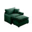 Fauteuil d'appoint rembourré avec repose-pieds et coussin Goel-112393798