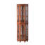 Vitrine de coin 21,71 po avec 4 tablettes réglables en verre trempé et pieds en bois massif avec éclairage P 16,84 po-236453134