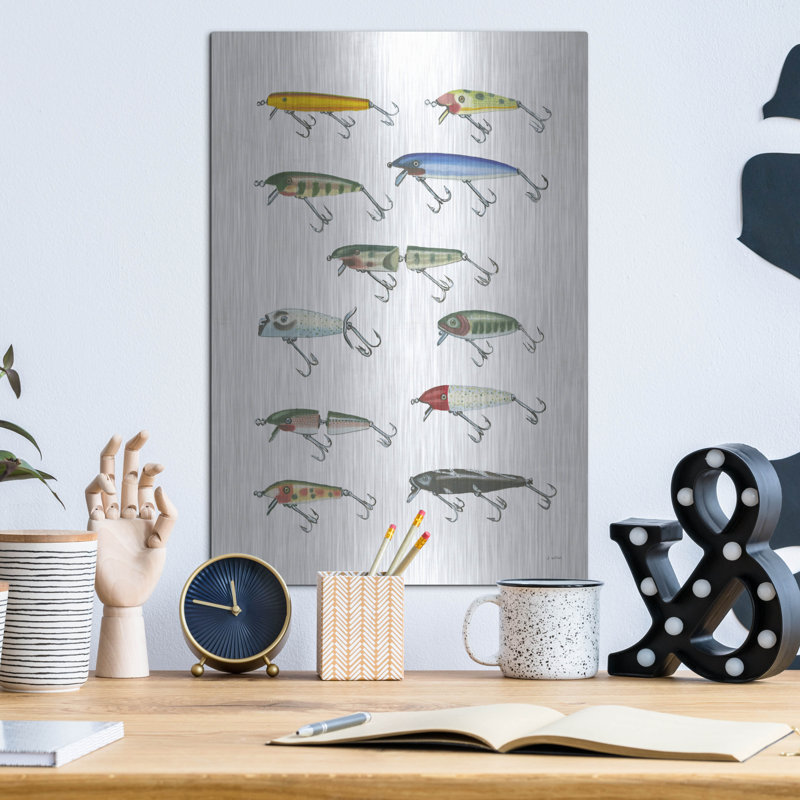  «Fresh Catch 4» par James Wiens, art mural en métal, H 16 po x l 12 po