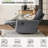 37.5 Inch Modern Swivel Glider Recliner With Footrest And Adjustable Backrest,Soft Plush Corduroy Fabric-805118835