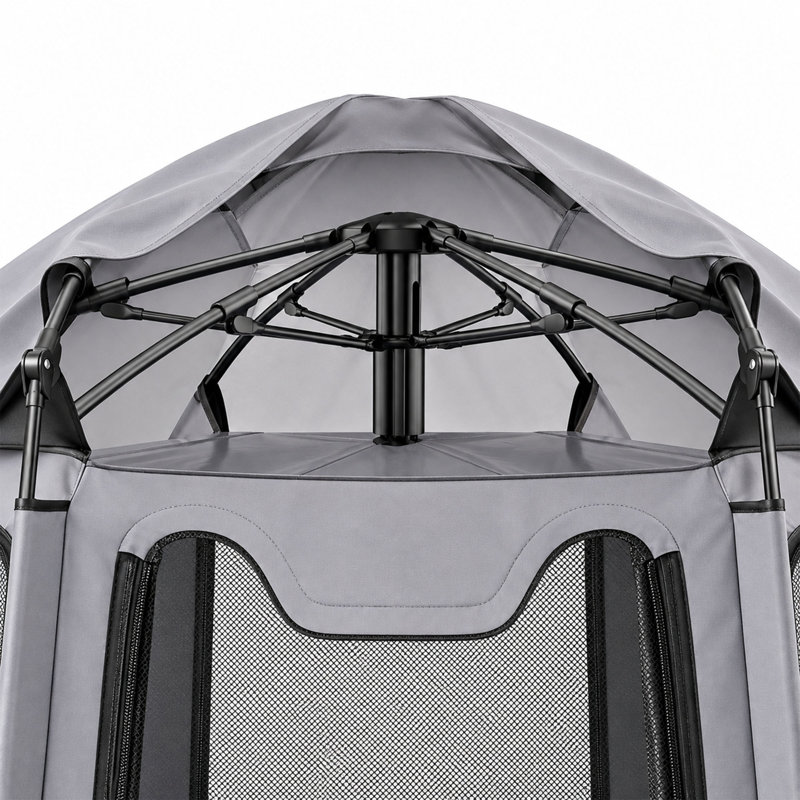 Enclos extérieur pliable pour chat de 55 pouces avec pare-soleil amovible et portes à fermeture éclair