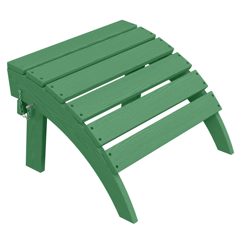 Repose-pieds pliable en plastique PEHD Adirondack, Vert foncé