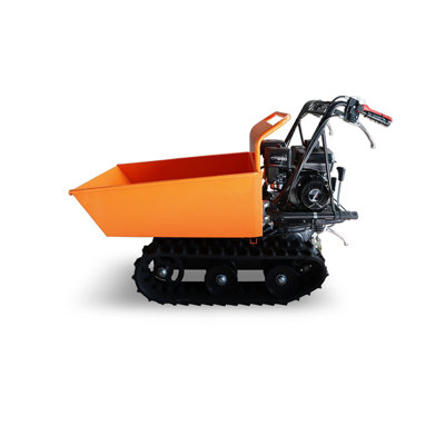 660 lb. Loading Capacity Track Barrow, Gas Powered, Welded Bucket, , Briggs & Stratton CR950,208cc 6.5HP, 3F+1R