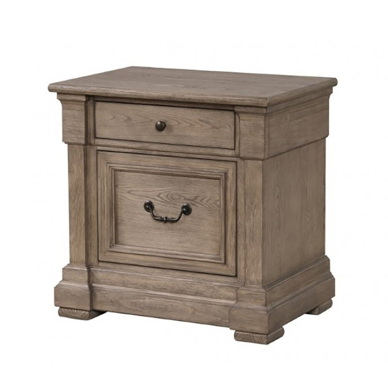 Blackeo 2 Drawer Nightstand