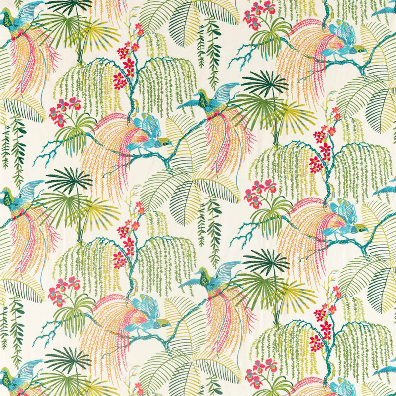 Rain Forest Embroidery Fabric, Embroidery Tropical