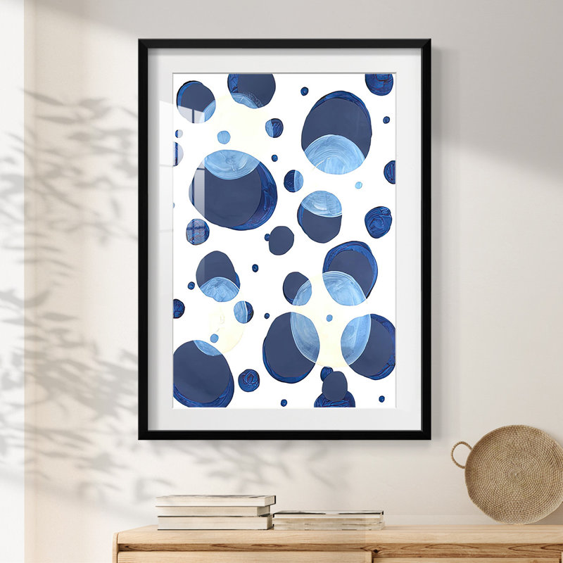 Ultramarine Orbs II - Impression encadrée, H 28,5 po x l 20,5 po, Noir