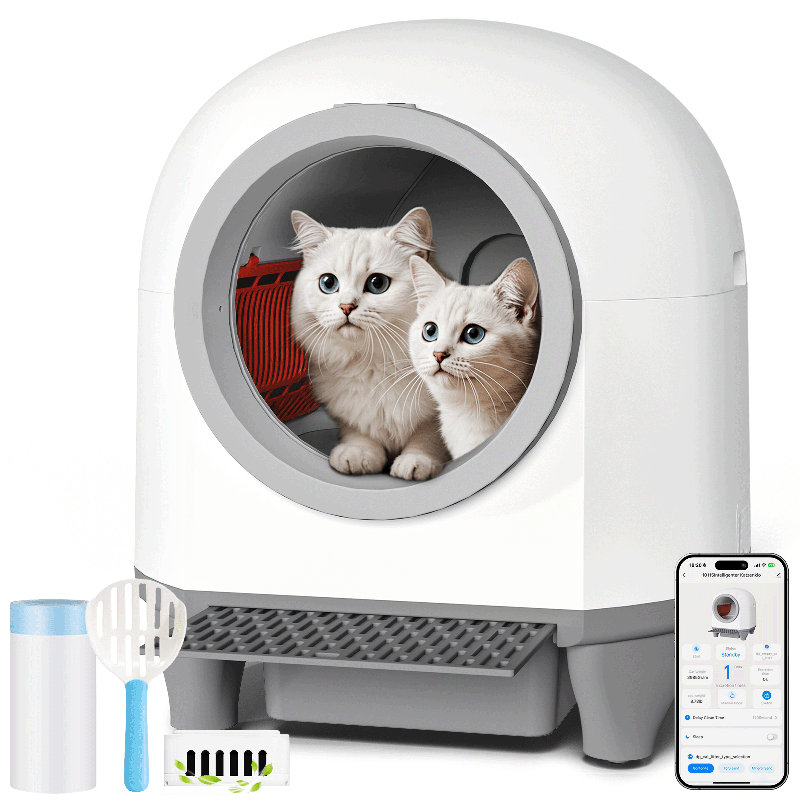 Polypropylene Self-Cleaning Litter Box with Scoop