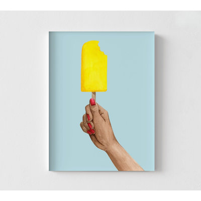 Reproduction d'affiche de crème glacée jaune Kyle, art mural coloré Popsicle, affiche jaune pastel, art mural de cuisine, affiche de salle à manger